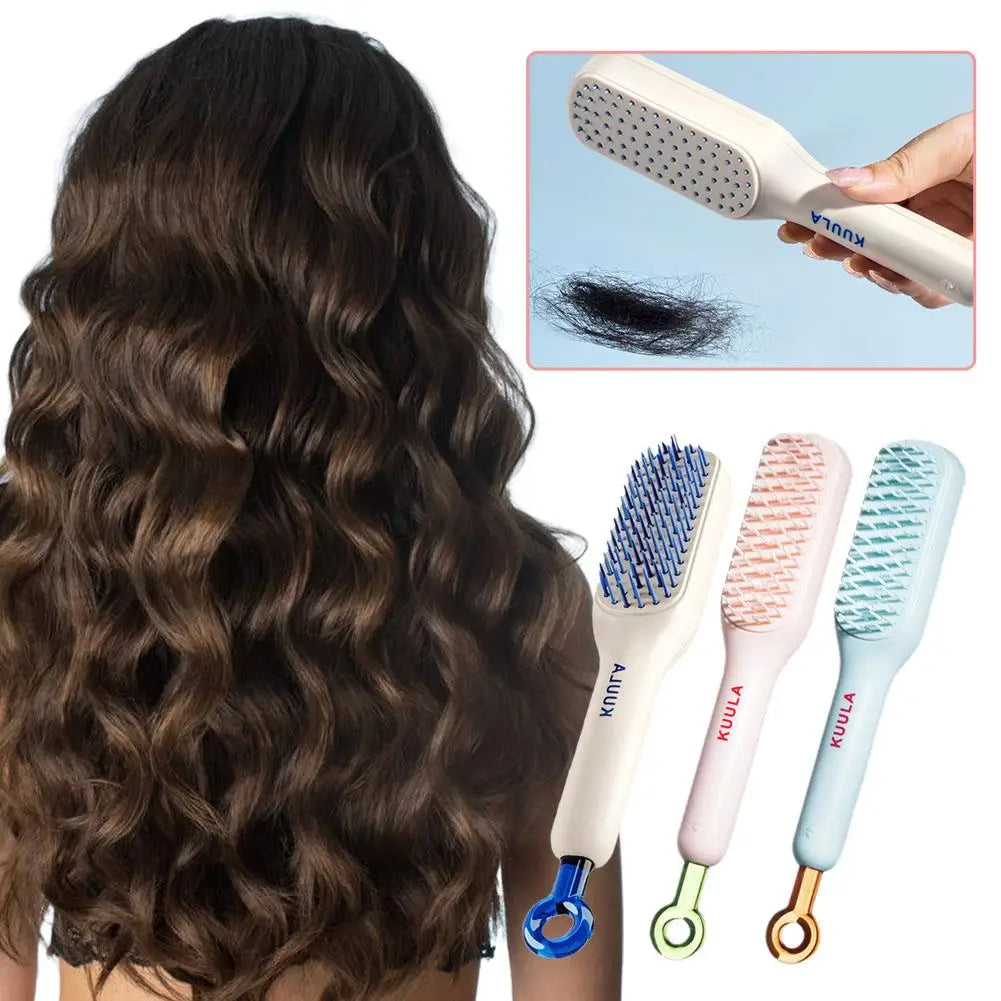 Magic Retractable Comb Self Cleaning Hair Brush