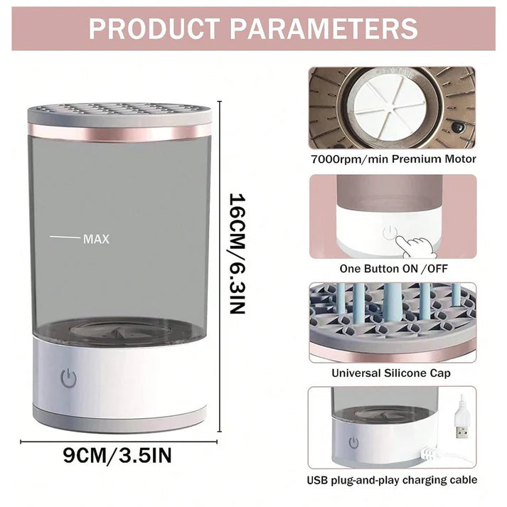 Electric makeup brush cleaner