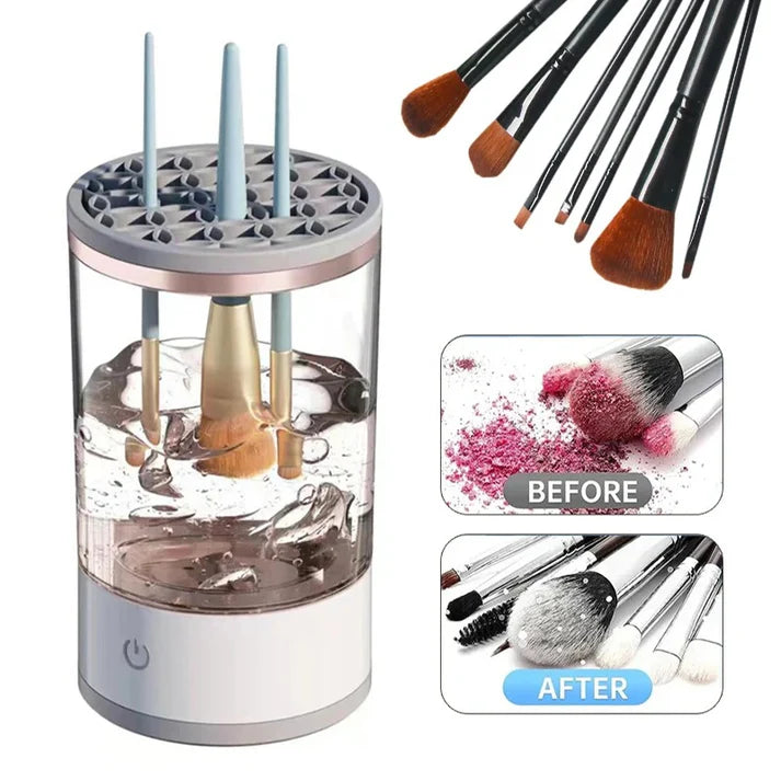 Electric makeup brush cleaner