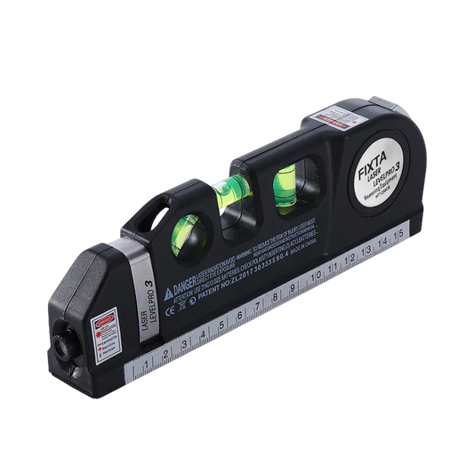 Laser Level Multipurpose Line Laser Leveler Tool With 8FT 2.5M Standard Measure Tape and Metric Rulers